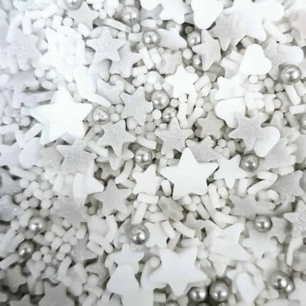 סוכריות לקישוט מיקס פנטזיה כסף 80 גר