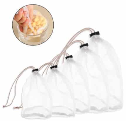 שקית בד לגבינות במידות 45-40 סמ עם קשירה