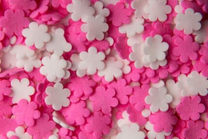 סוכריות פרח ורוד לבן 12 ממ 70 גרם 4053