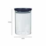 צנצנת זכוכית 800 מ"ל עם מכסה כחול ROSO ORIGIN