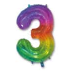 בלון קשת כסוף דו צדדי ספרה 3 מילר "32