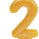 נר מנצנץ זהב עם מעמד מס 2