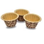 מנג'ט כוס שולים משבצות חום 4.5*5 ס"מ 20 יח'