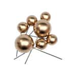 טופר 7 כדורים לקישוט עוגה זהב