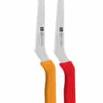 זוג סכיני חיתוך משוננות רב תכליתיות 14 סמ אדום כתום CLASSIC