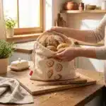 ⁦שק ירקות 8.5 ליטר יוטה טבעי⁩ – תמונה ⁦4⁩