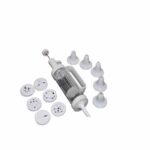 מכשיר לעוגיות וקרם + 6 צנטרים + 12 דיסקיות פלסטיק בקופסא