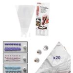 סט 20 שקיות זילוף 30 ס"מ + 3 צינטרי פלסטיק בקופסא