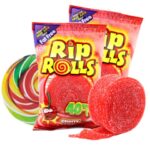 [2976] RIP ROLLS CHERRY ממתק בטעם דובדבן 40 גרם, 24 יח, 12 במארז