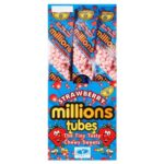 MILLION STRAWBERRY TUBES סוכריות, 55גרם