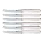 מארז 6 סכיני ירקות מעוגל/משונן לבן CLASSIC מבית FOOD APPEAL