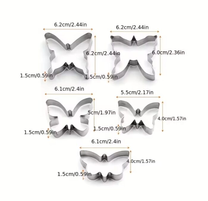 ⁦סט 5 חותכני פרפרים Bakers⁩ – תמונה ⁦5⁩