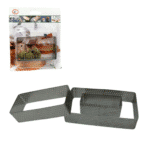 סט 3 ריניגים מחוררים מלבנים לאפייה 6*10/4*8/6*3 גובה 2 ס"מ