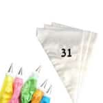 100 שקיות זילוף חד פעמיות 31 ס"מ מחספסות למניעת החלקה