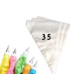100 שקיות זילוף חד פעמיות 35 ס"מ צד מחוספס למניעת החלקה