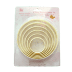 סט 6 חותכני עיגול פלסטיק 4.5-12.5 ס"מ