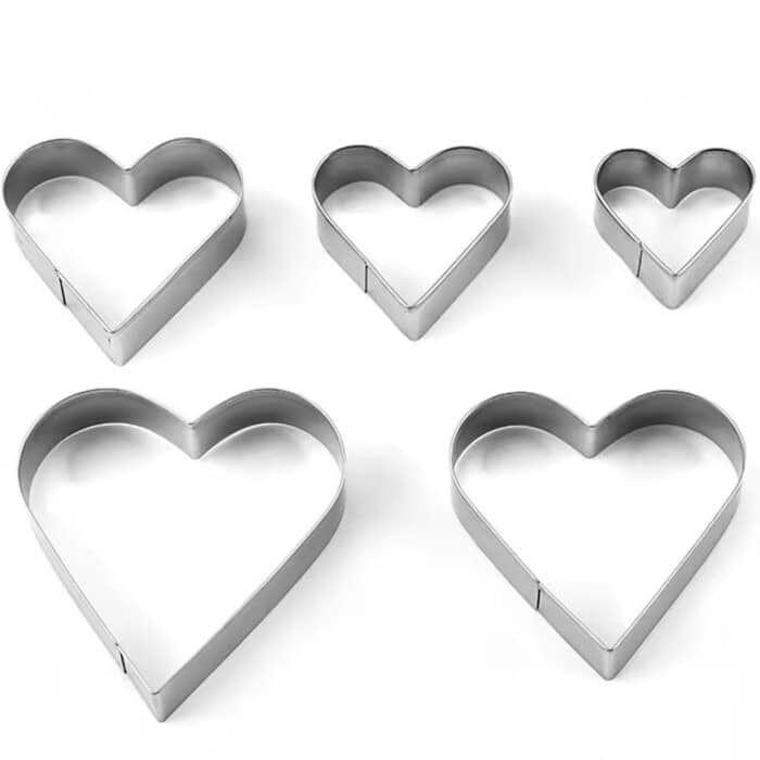 ⁦סט 5 חותכני לב מתכת בלעדי!⁩ – תמונה ⁦3⁩