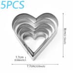⁦סט 5 חותכני לב מתכת בלעדי!⁩ – תמונה ⁦4⁩