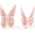 קישוט פרפר לבן ורוד 10 יח DO