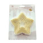 סט 6 חותכני כוכב פלסטיק 4-12 ס"מ