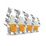 סט 4 חותכני ארטיק 3 כדורים