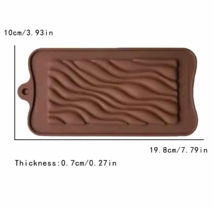 ⁦תבנית סילקון בר שקולד פסים שקע פנימי 7.5*15 ס"מ⁩ – תמונה ⁦3⁩