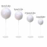 סט 7 כדורים לבנים גדלים שונים