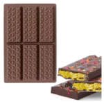 תבנית להכנת בר שוקולד 6 ברים דוגמאת יהלום כל בר 12/4/1 ס"מ