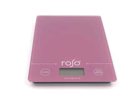 ROSO משקל דיגיטלי ורוד משטח זכוכית