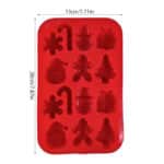 תבנית סילקון מוטיב קריסמס 14 שקעים 13*20 ס"מ