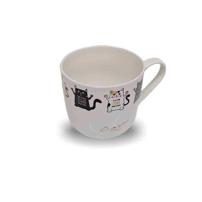 ⁦מאג קרמיקה זוג כלב וחתול זהב 480 מ"ל⁩ – תמונה ⁦2⁩