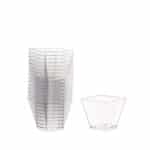 חב' 30 כוס קינוחים פלסטי מרובע 4.9 ג-4.5 ס"מ