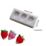 תבנית סילקון 3 תותים גודל תבנית 4*8.5 ס"מ