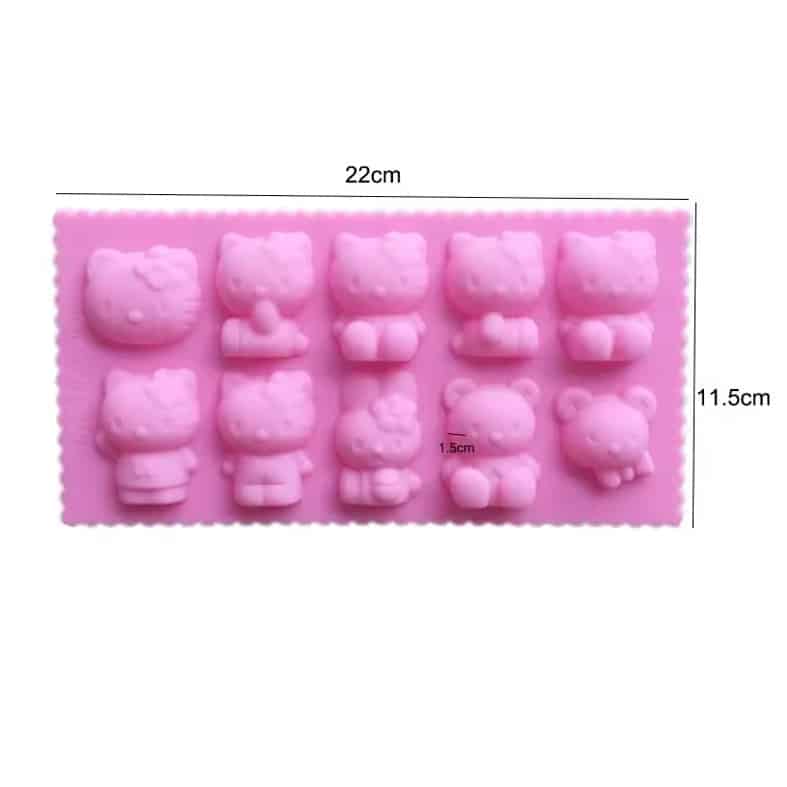 תבנית סילקון קיטי 10 שקעים בלעדי! – תמונה 1