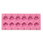 תבנית סילקון סוכריות פרחים על מקל עם מכסה 11*25 ס"מ בלעדי!