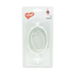 נר ענק נצנצים כסף ולבן מספר 0