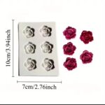 ⁦תבנית סילקון שושנים 3D תבנית 7*10 ס"מ⁩ – תמונה ⁦3⁩