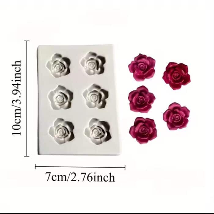 ⁦תבנית סילקון שושנים 3D תבנית 7*10 ס"מ⁩ – תמונה ⁦3⁩