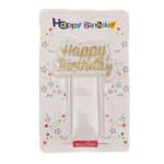 נר HAPPY BIRTHDAY ורוד