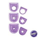 סט 3 חותכני פרחים בגדלים שונים WILTON פלסטיק קשיח ידית אחיזה