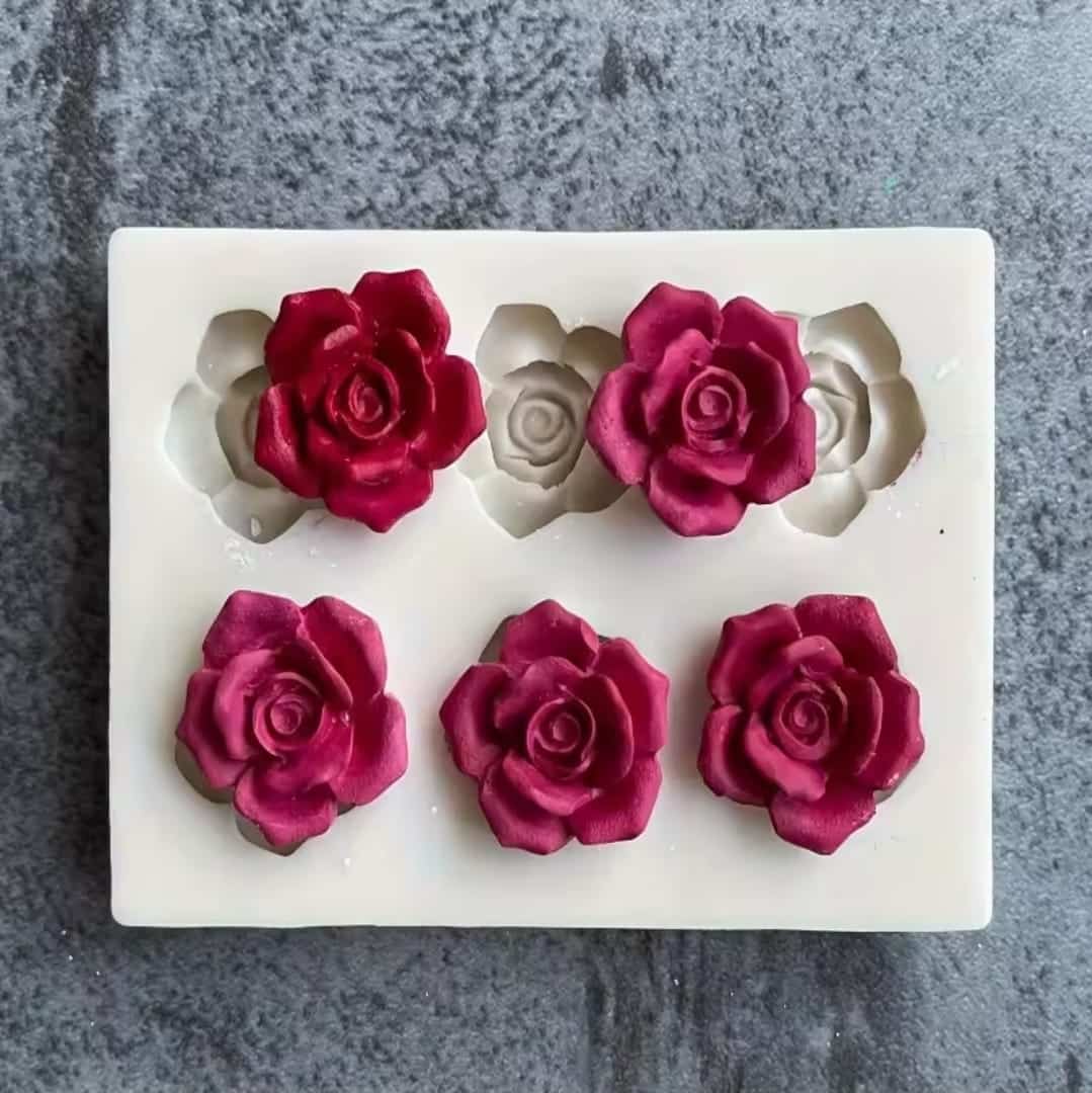 תבנית סילקון שושנים 3D תבנית 7*10 ס"מ – תמונה 1