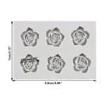 תבנית סילקון שושנים 3D תבנית 7*10 ס"מ