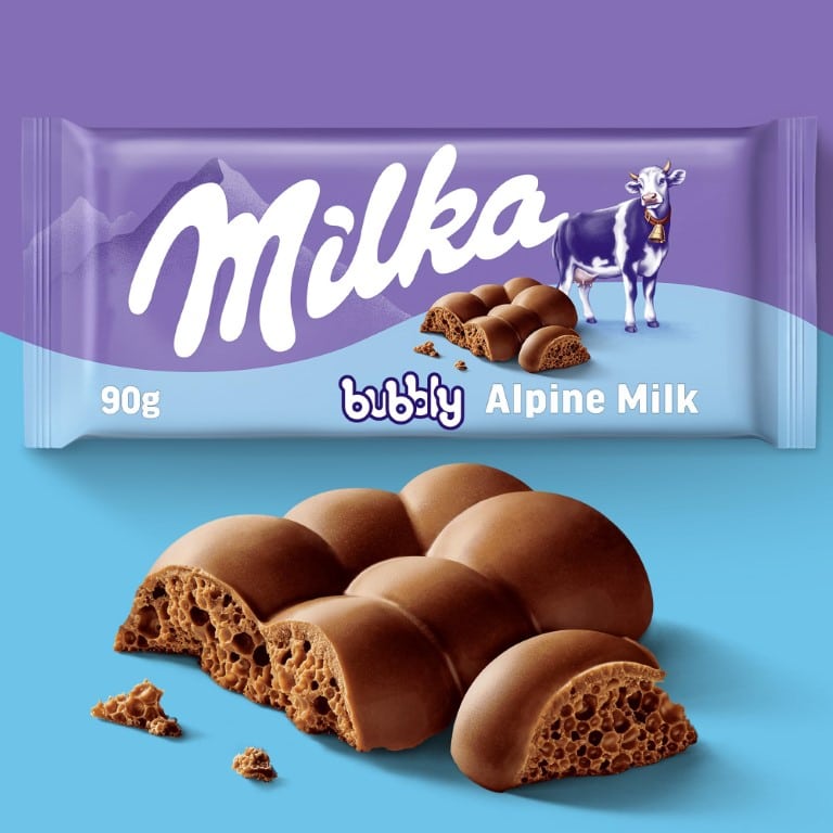 MILKA EXTRA BUBBLY טבלת שוקולד מילקה – תמונה 1