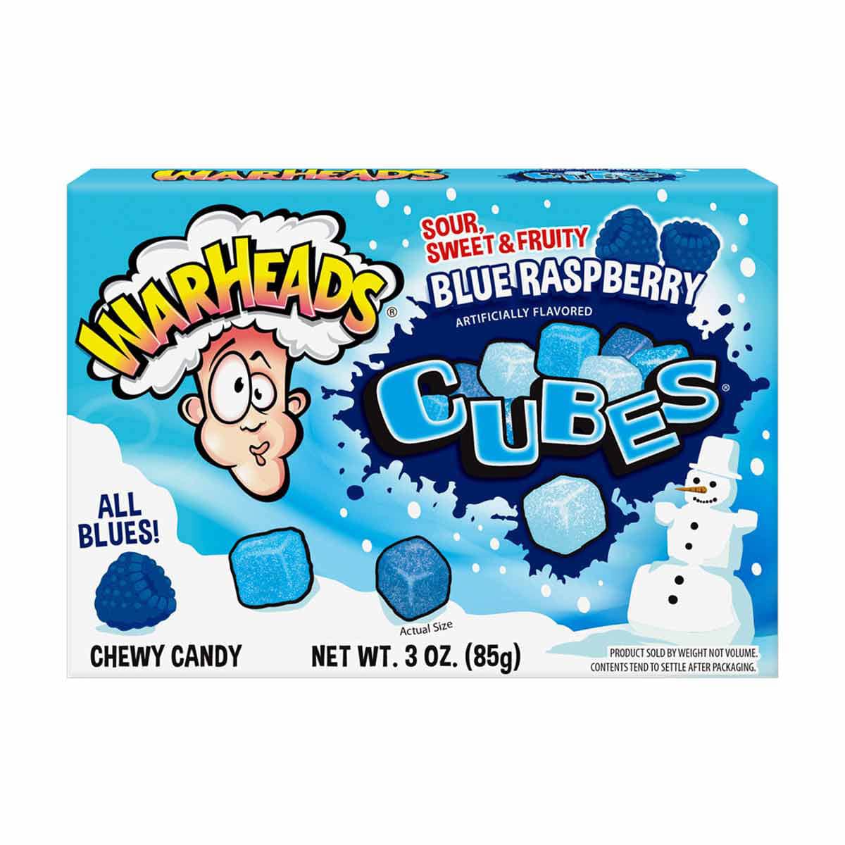 סוכריות קופסא WARHEADS CUBUS BLUE RASPBERRY – תמונה 1
