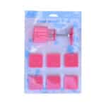 חותכן קפיץ ומעצב עוגיות מרובע 5.5-5.5 סמ+6 תחתיות טקסטורה