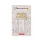 נר HAPPY BIRTHDAY זהב