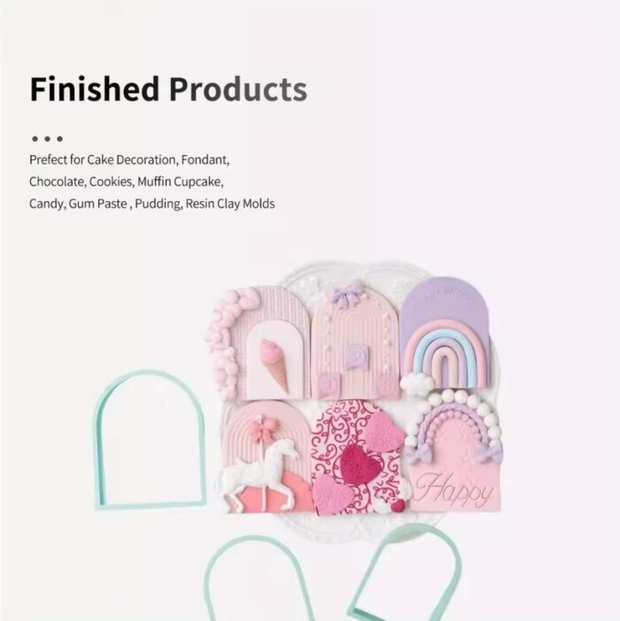 ⁦סט 8 חותכני מסגרת פלסטיק עם מכסה בלעדי!⁩ – תמונה ⁦2⁩