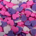 סוכריות לב סגול ורוד לבן 12 ממ 1 ק"ג