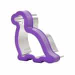 חותכן דינוזאור נירוסטה עם מגן ירוק 10-10 סמ