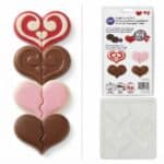 תבנית פלסטיק לב חצוי לשוקולד WILTON